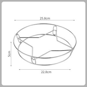 Homenhome giá Nồi thép không gỉ đa năng cho gia đình nhà bếp giá giá lưu trữ nồi chống bỏng dễ lau chùi cách nhiệt gia dụng sáng tạo để bàn