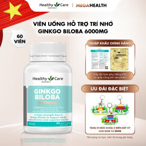 Healthy Care Ginkgo Biloba Hộp 60 Viên – Hỗ Trợ Máu Lên Não Cải Thiện Trí Nhớ