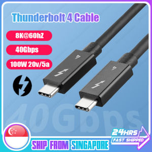 Thunderbolt 4 Cable 8K/60Hz HDMI 5K/60Hz Cable 40Gbps Durable Data Transfer Line Laptop 100W Charging Cord Type C Cord (1/2m) Compatible with Thunderbolt 3 Cable