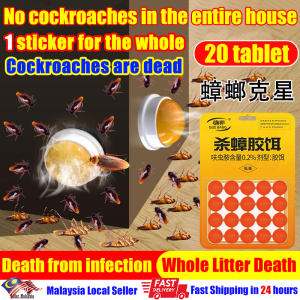 🔥【100% kills cockroaches】Cockroach Killer Anti 1 box/20 tablets Cockroach Trap The whole family died Cockroach Killer Gel Eco-Friendly Convenient to use and clean cockroaches killer ubat lipas cockroach bait 蟑螂诱杀胶饵