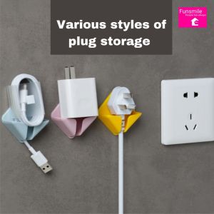 Power Plug Hook Kitchen Seamless Strong Adhesive Wire Plug Mobile Phone Holder Wall Mounted No Drill Air