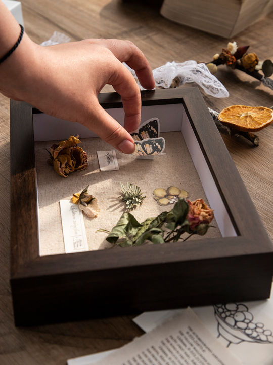 Transparent Plastic Acetate Wooden Shadow Box Photo Floating Frame ...