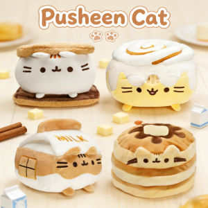 Pusheen Cat Plush Toy Cute Biscuit Sandwich Cake Cat Stuffed Toy Cotton Filled Pillow Gift for Kids