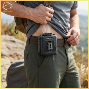 Portable Waist Clip Body Fan with Lighting & Power Bank Belt Fans 6000mAh Rechargeable Battery for Outdoor Working Camping