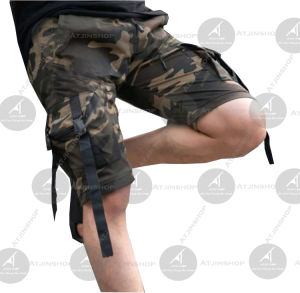 Atjin - Celana Kargo Pendek Pria Gum Pocket Corak Loreng Tactical Camo [ READY 4 Warna  Size 28-40]