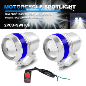 Đèn Pha LED Xe Máy Thông Dụng Đèn Chiếu Điểm Xe Máy U3 Chống Nước Đèn Sương Mù Phụ Kiện Động Cơ 12V