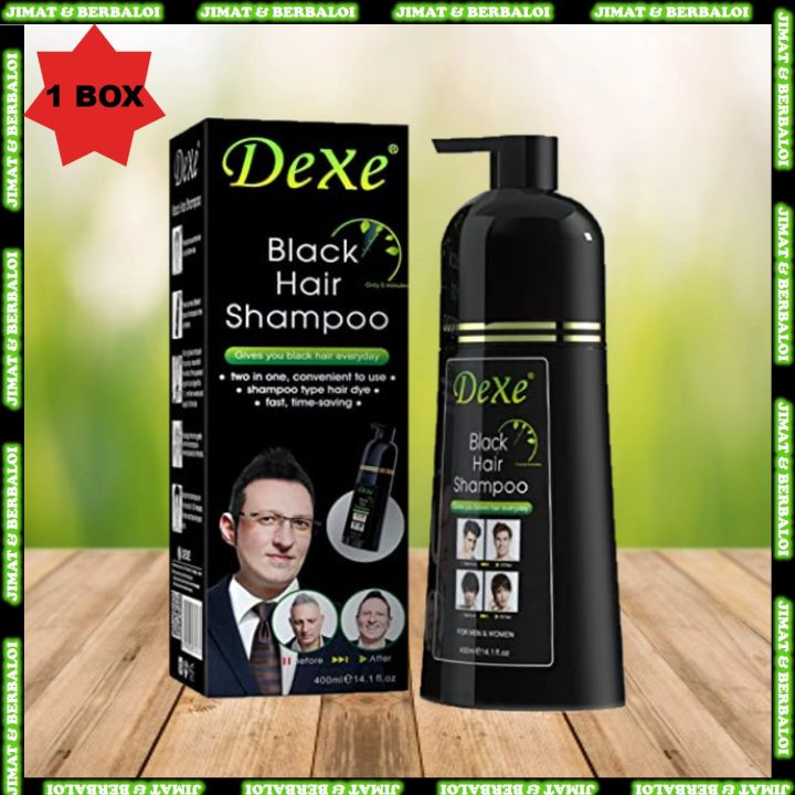 Dexe Black Hair Shampoo 400ml Bottle Hair Dye || Instant Hair ...