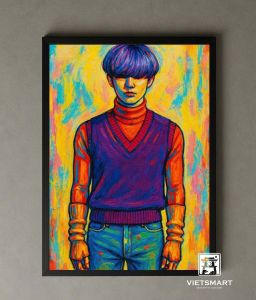 Tranh Nghệ thuật "Cậu Bé Tóc Xanh" VIETSMART ART - Acrylic 45 x 60cm