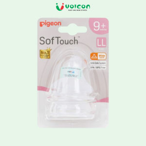 Núm ty Cổ Rộng Pigeon siêu mềm Plus thế hệ III (2 cái/vỉ)