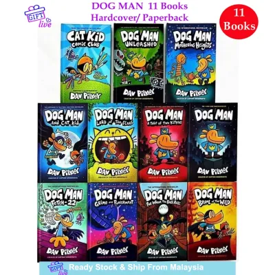 Dogman Dog Man English Comic Book Books Childrens Collection Buku Popular Inggeris 神探狗狗的故事 狗 11册 Giftlive