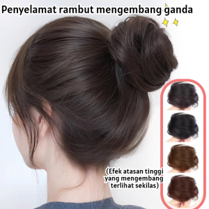 【Kirim dalam 24 jam】[Rambut Asli]Aksesoris Rambut/ Hair Bun/ Cepol Sanggul Instan/ Wig Cepol/ Jepit Cepol Rambut Palsu/ Sanggul Cepol Rambut