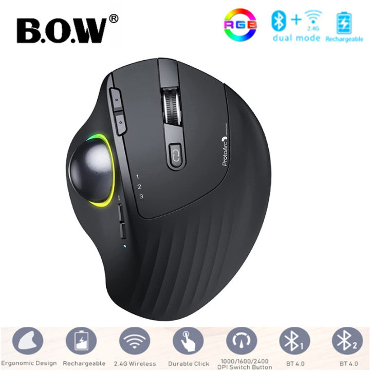BOW Trackball Mouse wireless mouse mouse for laptop gaming mouse