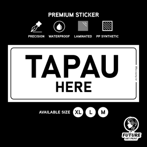 Tapau Here. Bungkus Takeaway Take Away Buy Food. Premium Sticker Sign Notice Signage Label. Waterproof Heavy Duty.