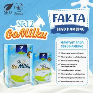 Susu Kesehatan Susu Kambing Etawa Bubuk GOMILKU SR12 HALAL BPOM 600gr Plus Madu dan Daun Kelor