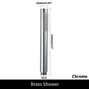 Brass Handheld Shower Head High Pressure Single Function Style Matte Black Hand Shower High Flow Hand Shower Head Sprayer Brushed Gold Polished Chrome Round Metal Gray Fashion Desgin Brushed Nickel Bath Sprinkler