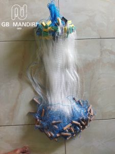 JARING IKAN SIAP PAKAI UKURAN LUBANG JARI KELINGKING SENAR 0.15 PANJANG 40-50 METER TINGGI 70 CM