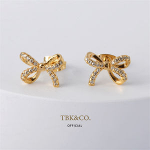 TBK  18k Gold Cubic Zirconia  Stud Earrings Accessories For Women 552e