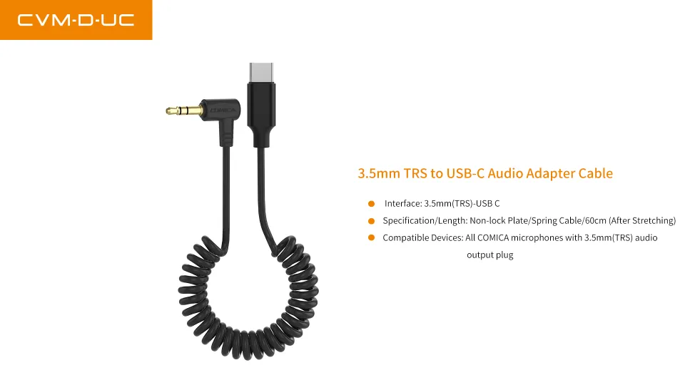 Comica CVM-D-UC II 3.5mm TRS to USB-C Audio Adapter Cable for Microphones -  1 Year International Warranty | Lazada PH