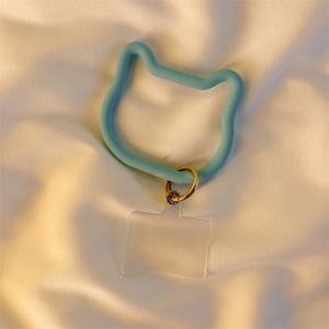 NEXTYOO Silicone mềm Dây đeo điện thoại di động Đầy màu sắc Mèo dễ thương Dây đeo cổ tay điện thoại Thiết bị đeo di động Vòng đeo tay chống thất lạc  dây chuyền điện thoại Phụ kiện điện thoại