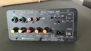 【24h Shipment】NEW D30-II/GD100 Bluetooth Amplifier Board AC 220V (Home) / DC 12V-24V (Car) High Power Digital Display Amplifier with Microphone Input USB Remote & Smartphone Control Cable Radio for 8-12inch Speaker