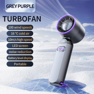 2025 NEW QJT Portable mini Hand Fan 100 gear speed turbol fan USB Rechargeable Small Pocket fan