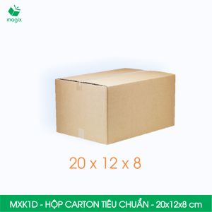 MXK1D - 20x12x8 cm - 20 hộp carton đóng hàng tiêu chuẩn - Thùng carton hộp giấy | Magix Packaging