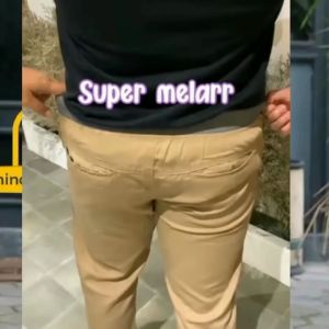 CELANA PANJANG PRIA DEWASA SLIMFIT PINGGANG KARET RIP MELAR DISTRO