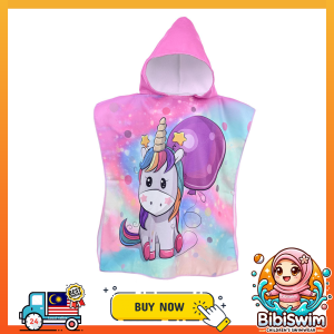 Baby Towel Kids Bathrobe Towel Hooded Children Bath Towel Beach | Tuala Budak Mandi Baby Bertopi