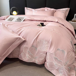 Advanced Sense A Class Maternal and Child Grade 100 Long-staple Cotton Four-piece Set Pure Cotton Floral Skin-friendly Naked Sleep Bed Sheet Duvet Cover Bedding LZD