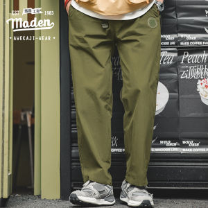MADEN brand work clothes style 2025 summer new style college young men youth mountain system adjustable straight leg pants woven outdoor boy loose casual pants