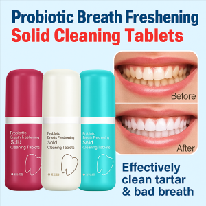 Portable Teeth Cleaning Tablets Pamper Gums Breath Solid Probiotic Teeth Cleaning Tablets