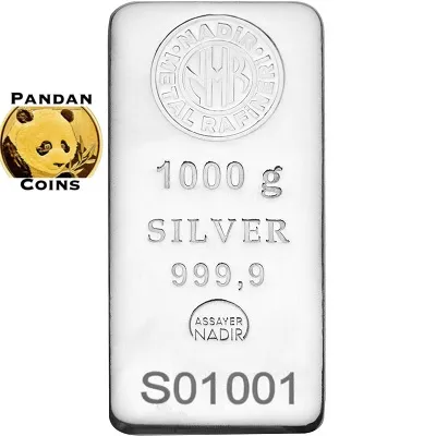 Nadir Metal Refinery 999 Silver Bar 1kg, 1 Kilo, with certificate