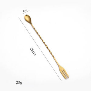 26/32cm Stainless Steel Cocktail Stirring Spoon Double Ended Milk Tea Coffee Cocktail Mixing Tool