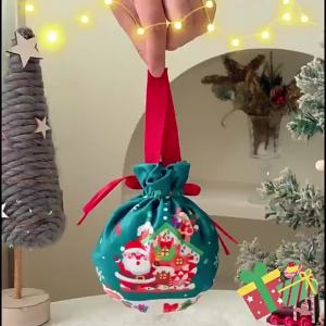 Christmas Eve gift bag apple bag Christmas fruit packaging Santa Claus candy gift bag