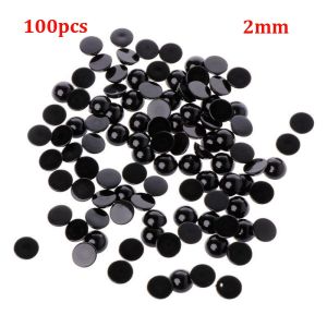 LUZMAR 100pcs Black Safety Eyes 2~20mm Plastic DIY Black Eyes Animal Puppet Crafts For Bear Doll