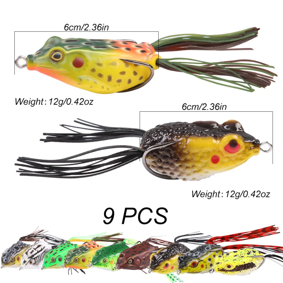 Cheap Frog Fishing Lure, Hollow Body Frog Topwater Soft Baits Lures for  Bass Pike Snakehead Dogfish Musky