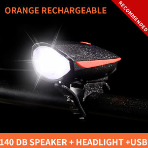 U-4 USB Rechargeable Bicycle Light Bike Front Light Night Riding Glare Bicycle Headlight With Horn