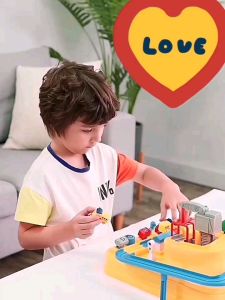 Bus truck kids cartoon bus Adventure Car Race Rail Track Toy【3cars】 City Rescue Educational Puzzle Playsets Kids Boy Mainan Kereta Pengembaraan dinosaur toys mainan dino恐龙玩具