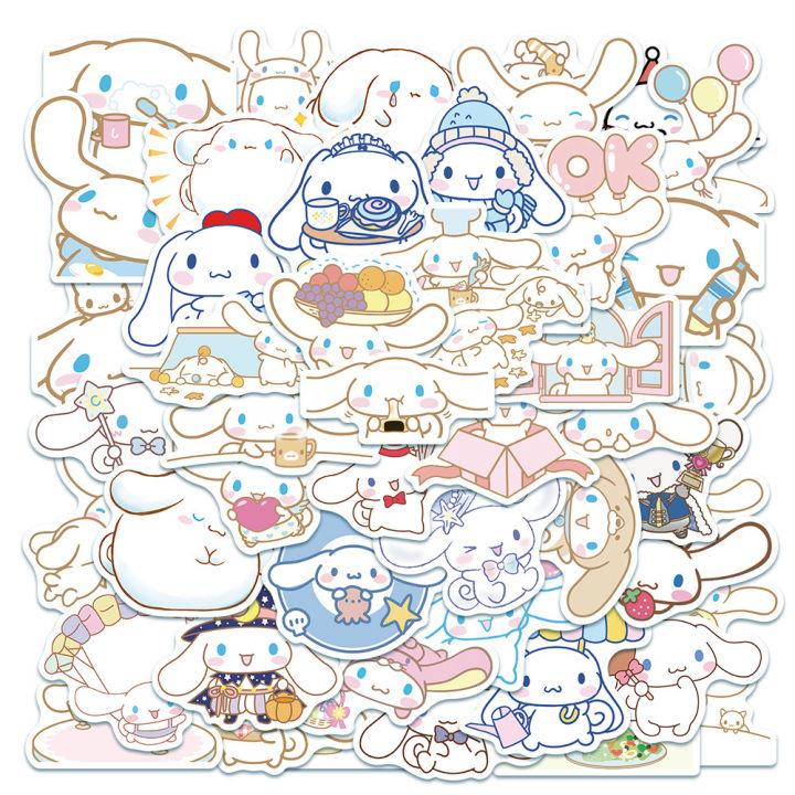 50pcs Cinnamoroll Sanrio Kuromi Stickers Decal For Laptop Water Bottle  Skateboard Decoration