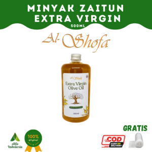 MINYAK ZAITUN EXTRA VIRGIN OLIVE OIL ASLI ORIGINAL AL SHOFA 250ml dan 500ml/minyak zaitun virgin oil/minyak zaitun untuk diminum/minyak zaitun untuk rambut/minyak zaitun untuk masak
