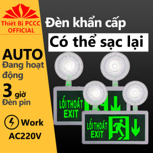 Đèn thoát hiểm trong nhà siêu sáng đèn khẩn cấp với bảng chỉ báo nguồn dự phòng đèn báo thoát hiểm với đèn LED chiếu sáng Thiết bị chữa cháy cho lối ra an toàn