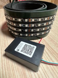 SETROBO KACA LED 4 BARIS ANIMASI WAVE +TEXT READY 12V-24V