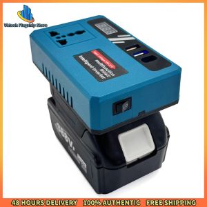 Vktech Vehicle Power Inverter 18V/21V DC to 220V AC with Dual USB Charging Interface for Car Accessories