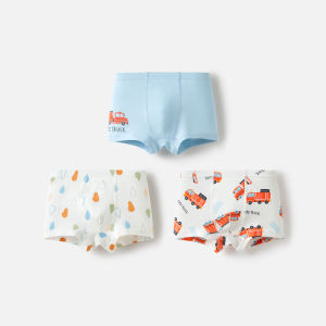 balabala Baby Cotton Briefs Flat-Crotch Boxer Briefs For Little Kids Boy And Girl Summer Thin 3-Pack