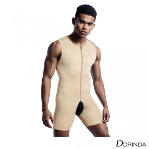 ของแท้ DORINDA ชุดกระชับผู้ชายหลังดูดไขมัน รุ่นบอดี้สูทซิปหน้า | กระชับหน้าอก หน้าท้อง ต้นขา
