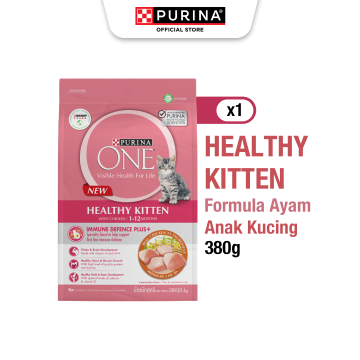 Purina ONE Healthy Kitten Chicken Makanan Kering Anak Kucing 380gr