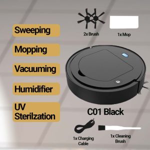 Smart Vacuum Robot Cleaner Automatic Sweeping Robot Humidifier Robotic Vacuum Mop Feature UV Sterilization Sweeper Robot