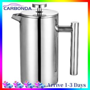 Stainless Steel French Press Coffee Maker with Micro-Filter Insulated Coffee Maker Portable Coffee Pot for Home Travel