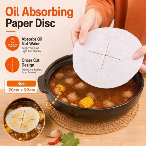 Vixplorn 100pcs Food Oil-absorbing Paper Disposable Kitchen Oil Absorbing Cooking Paper Grease Fried Filter
