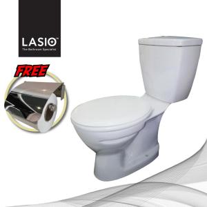 LASIO CAN Two Piece Washdown Water Closet Toilet Bowl WC (S/P Trap) - White C 1310(S)/C 1310(P)
